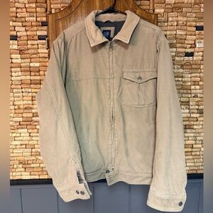 Vintage Y2K GAP Corded blanket lined bomber style jacket size Large